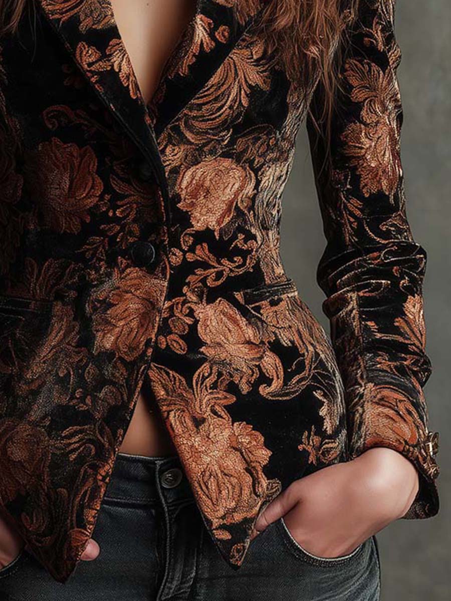 Isabelle - Ornate Floral Tailored Blazer