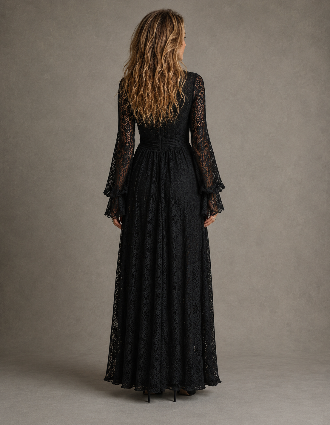 Esme - Plunging Lace Maxi Dress