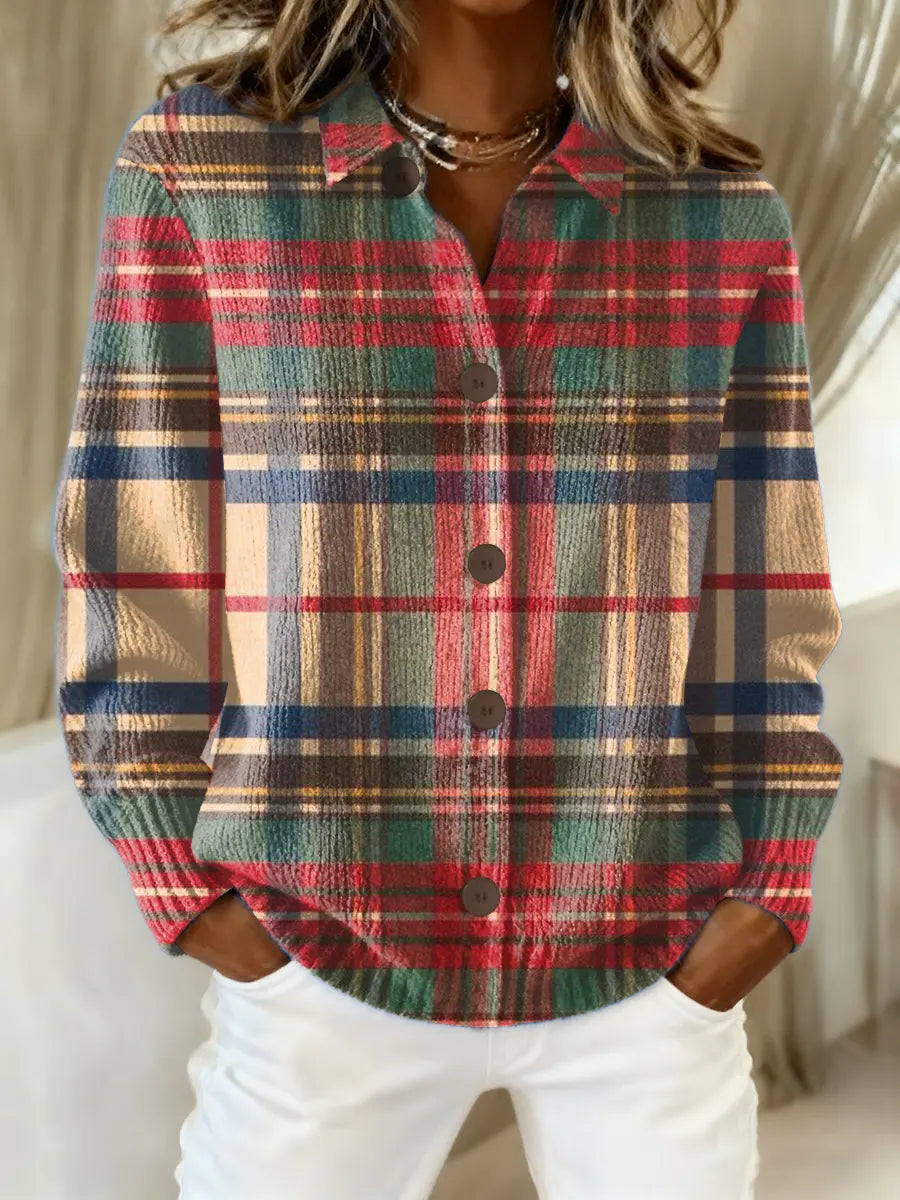 Harriet | Heritage Check Knit Cardigan