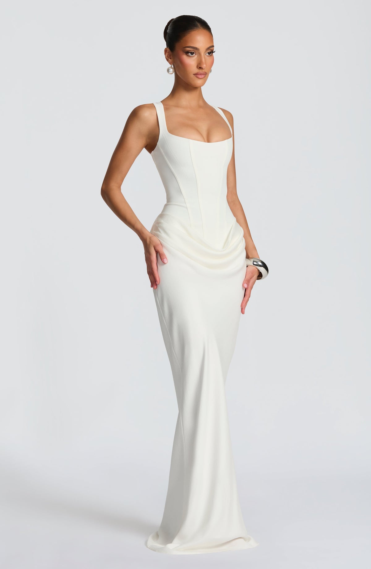Verity - Square Neck Corset Maxi Dress