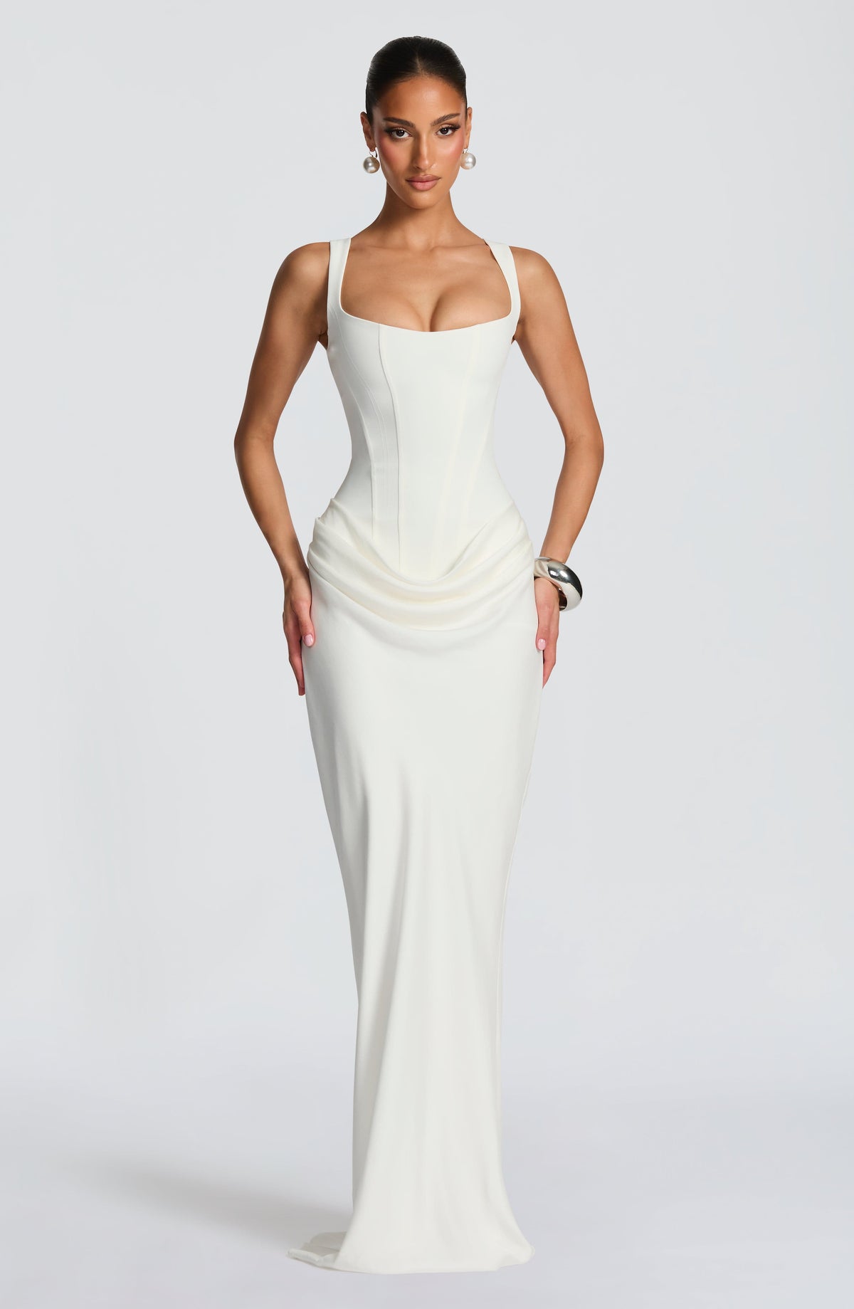 Verity - Square Neck Corset Maxi Dress