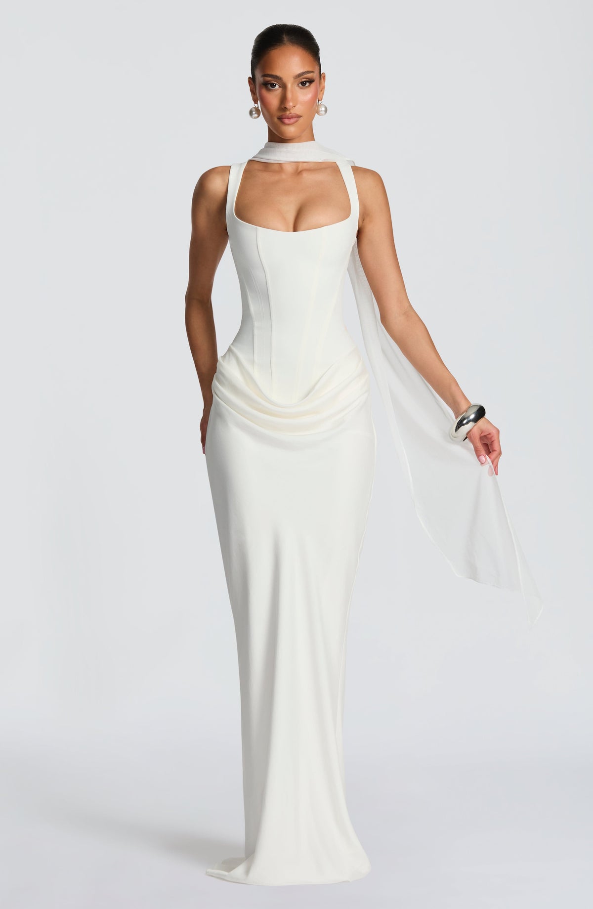 Verity - Square Neck Corset Maxi Dress