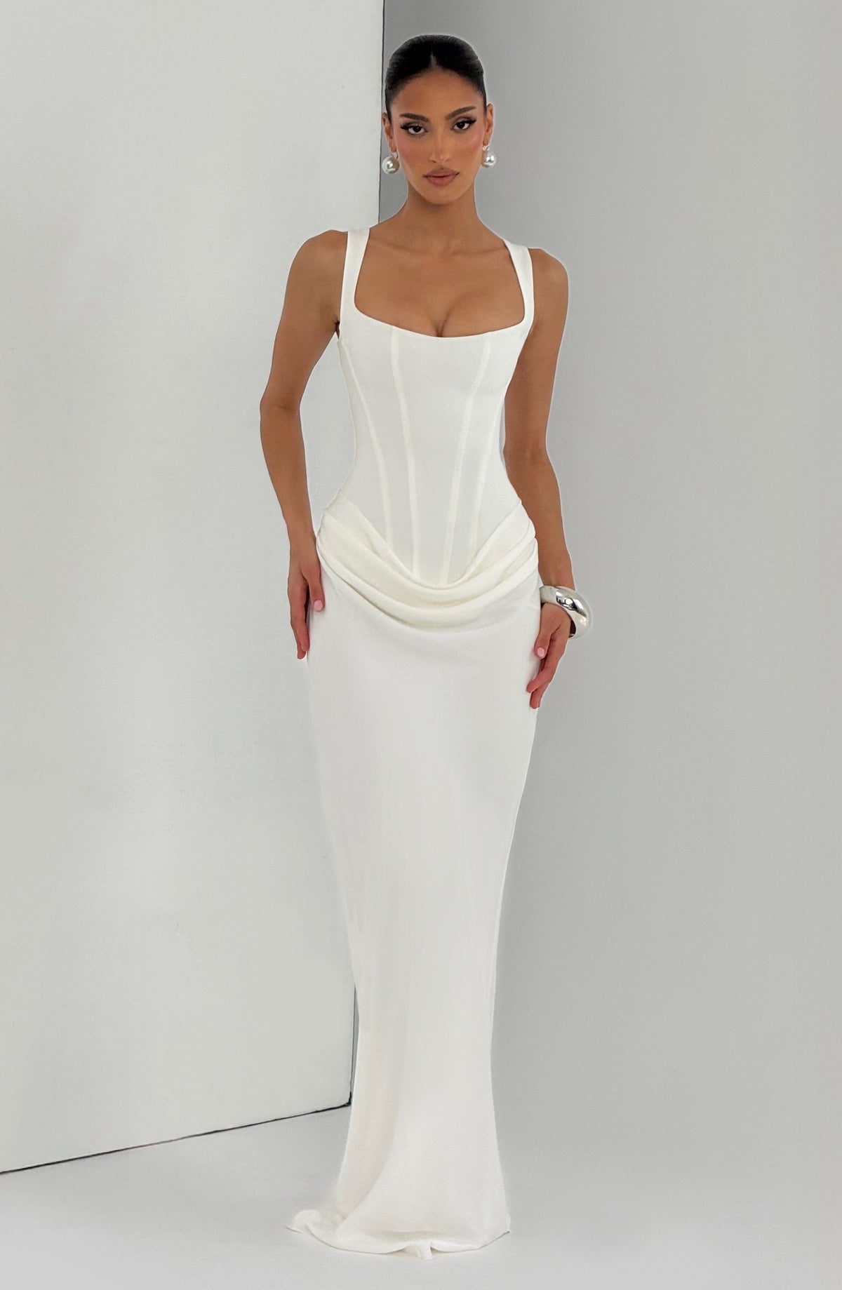 Verity - Square Neck Corset Maxi Dress