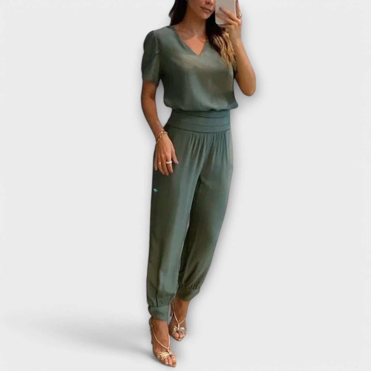 Irmelin – Elegant Set with Top and Trousers