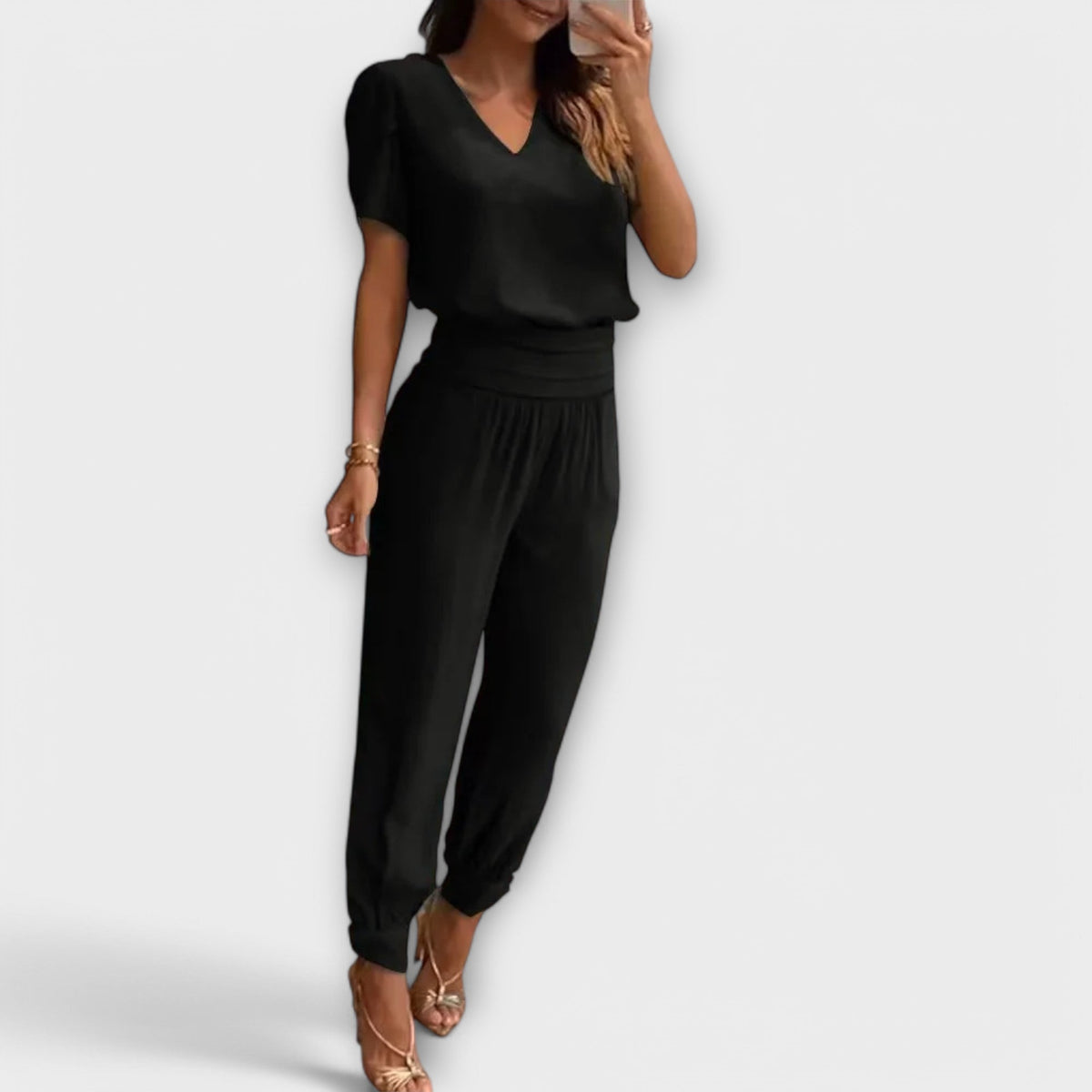 Irmelin – Elegant Set with Top and Trousers