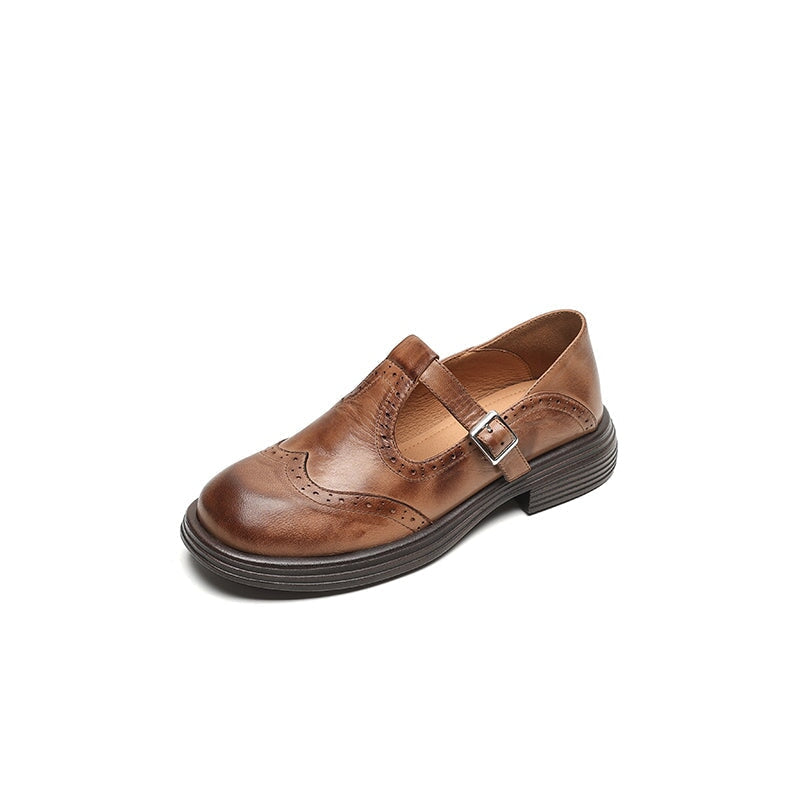 Wren - T-Bar Brogue Flats