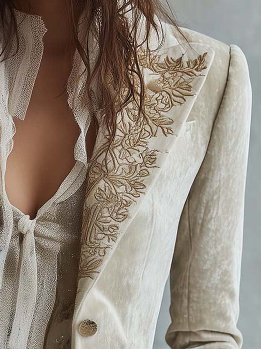 Cordelia - Embroidered Tailored Blazer