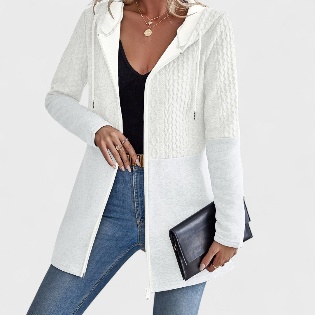 Valentino – Elegant Hooded Grey Cardigan for Women