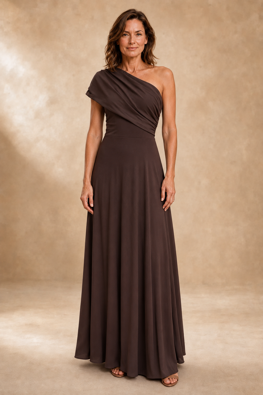 Juliet - Draped One-Shoulder Maxi Dress