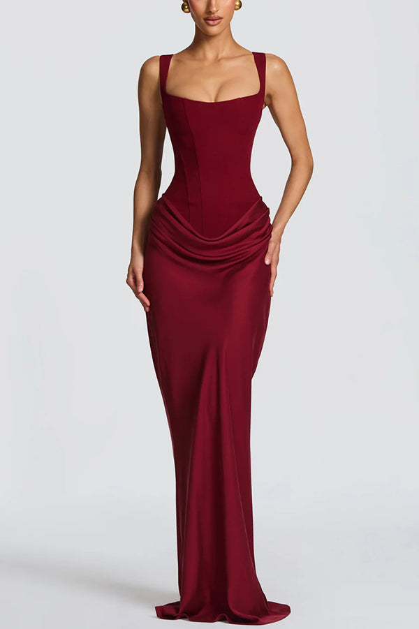 Verity - Square Neck Corset Maxi Dress