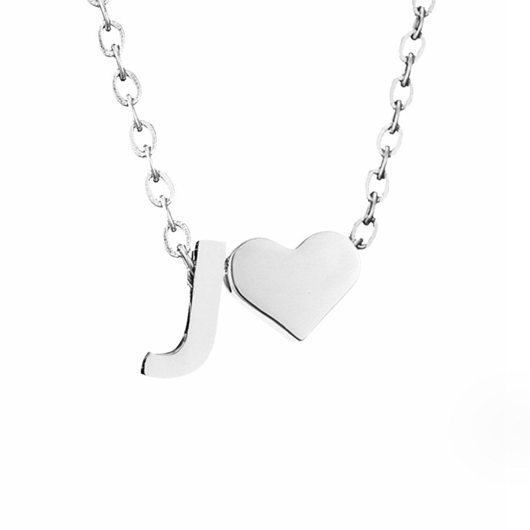 Forever Love & Letter Silver Necklace
