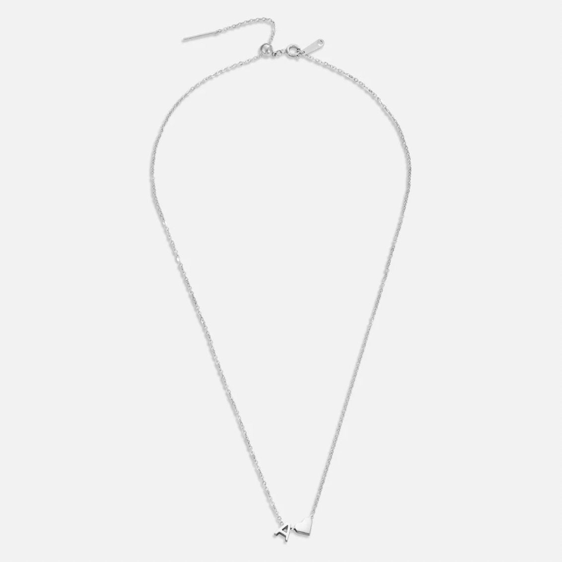 Forever Love & Letter Silver Necklace