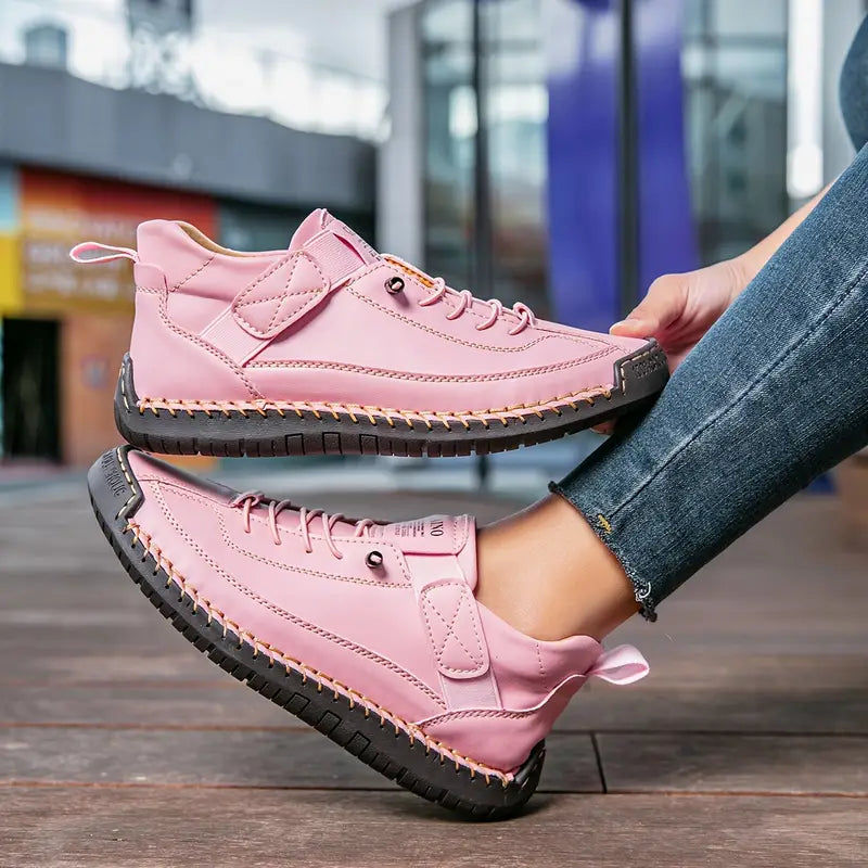 Harriet - Navy Lace-Up Trainers