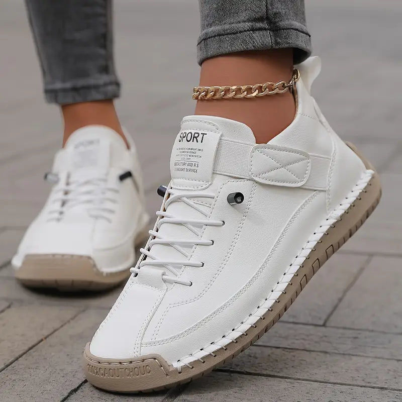 Harriet - Navy Lace-Up Trainers