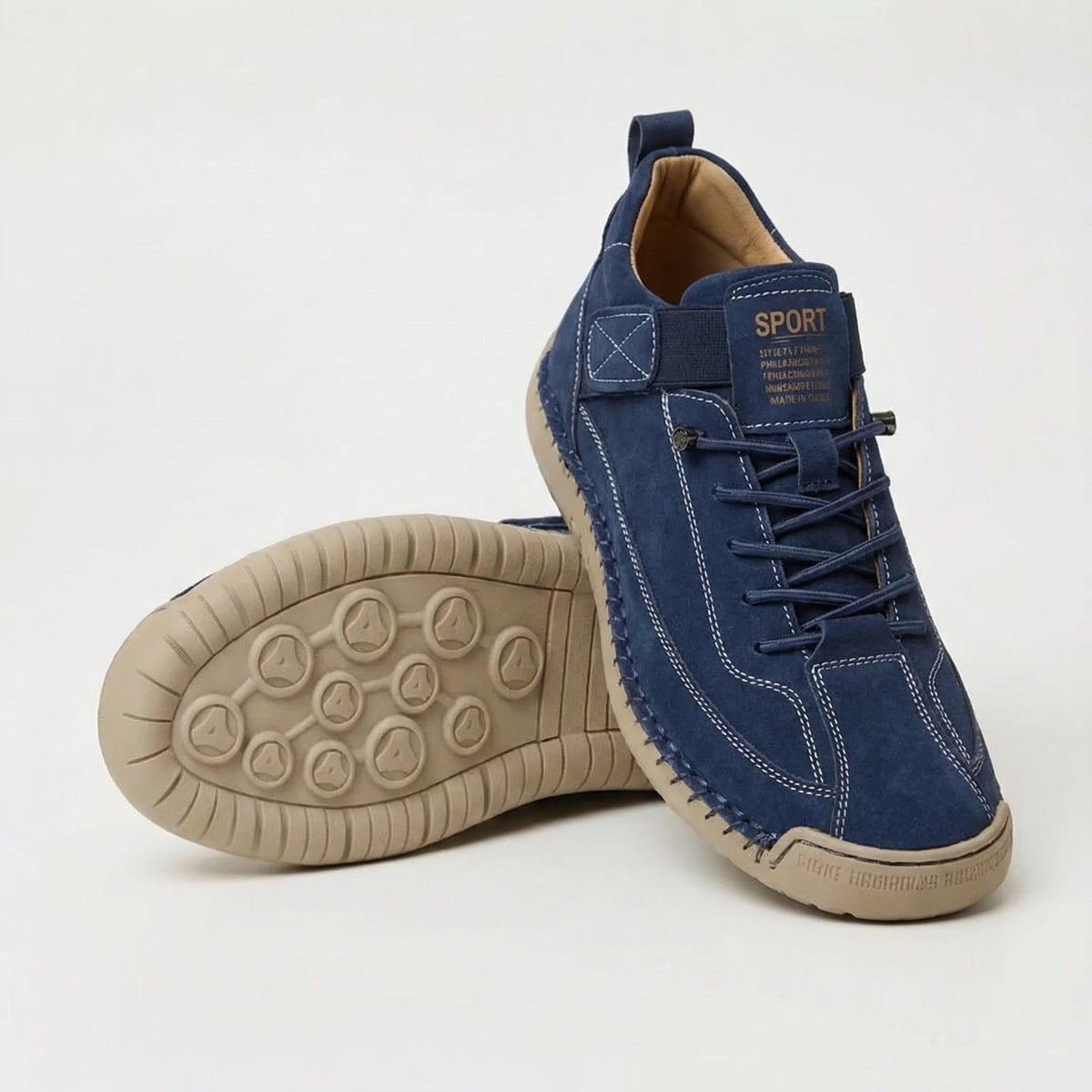 Harriet - Navy Lace-Up Trainers