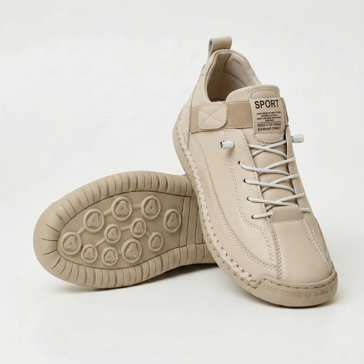 Harriet - Navy Lace-Up Trainers