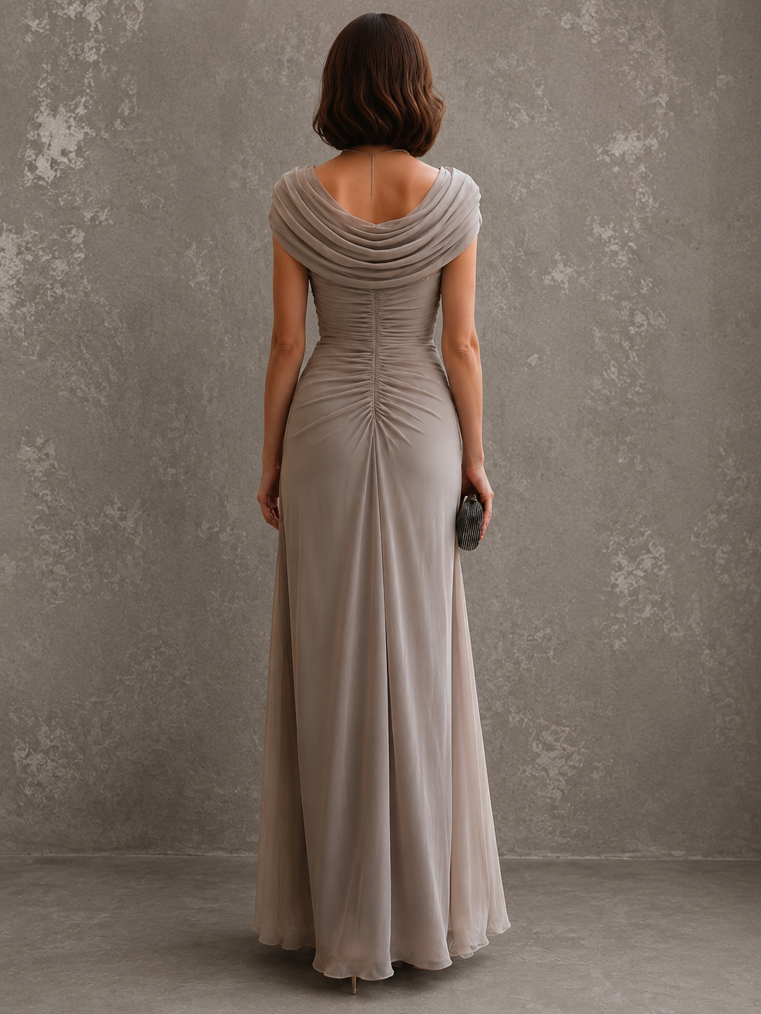 Margot - Draped Cowl Neck Maxi Dress