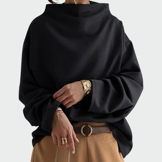 Olivia - High-Neck Casual Top