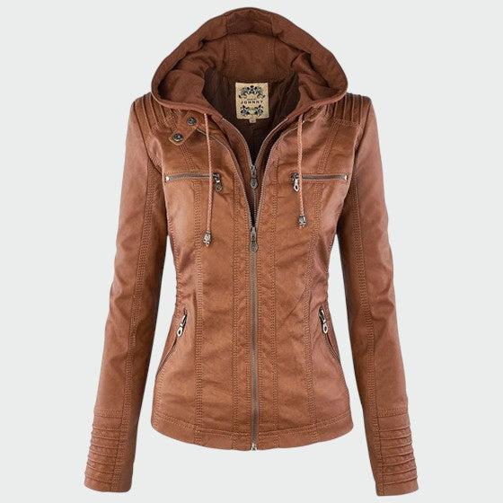 Gia - Leather Biker Jacket
