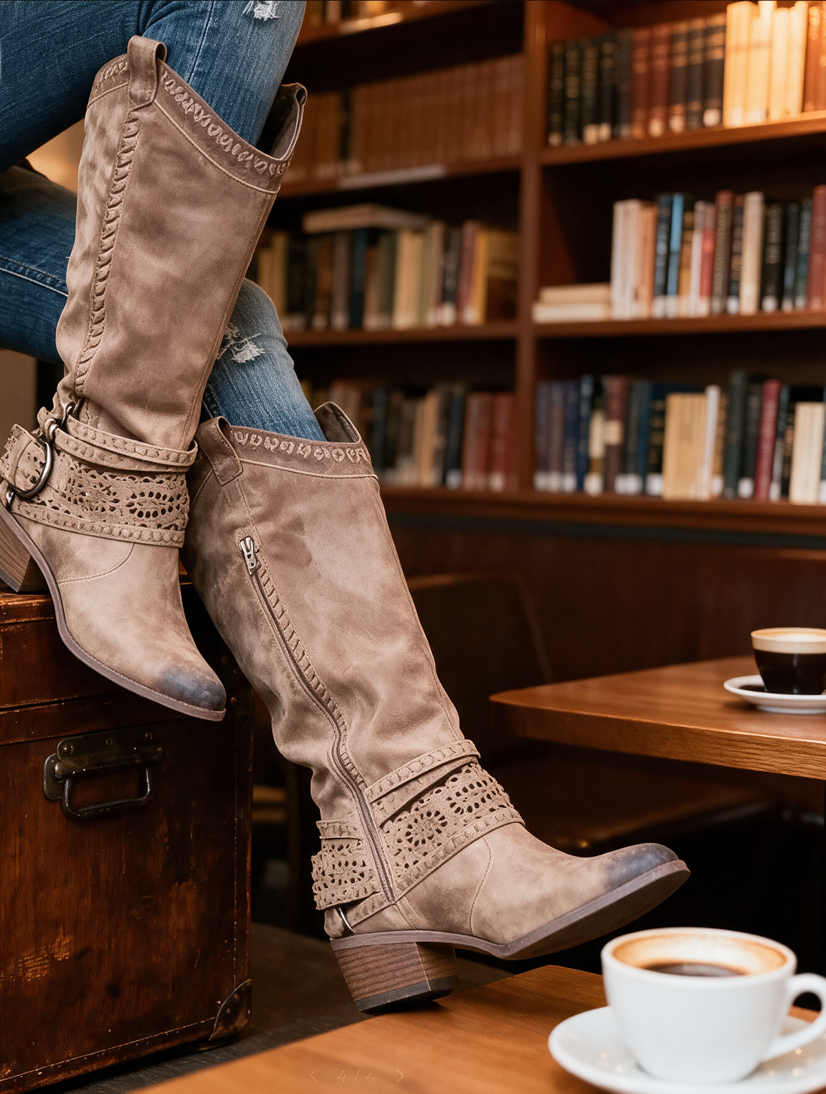 Sophie | Western Boots with Strap Detailing