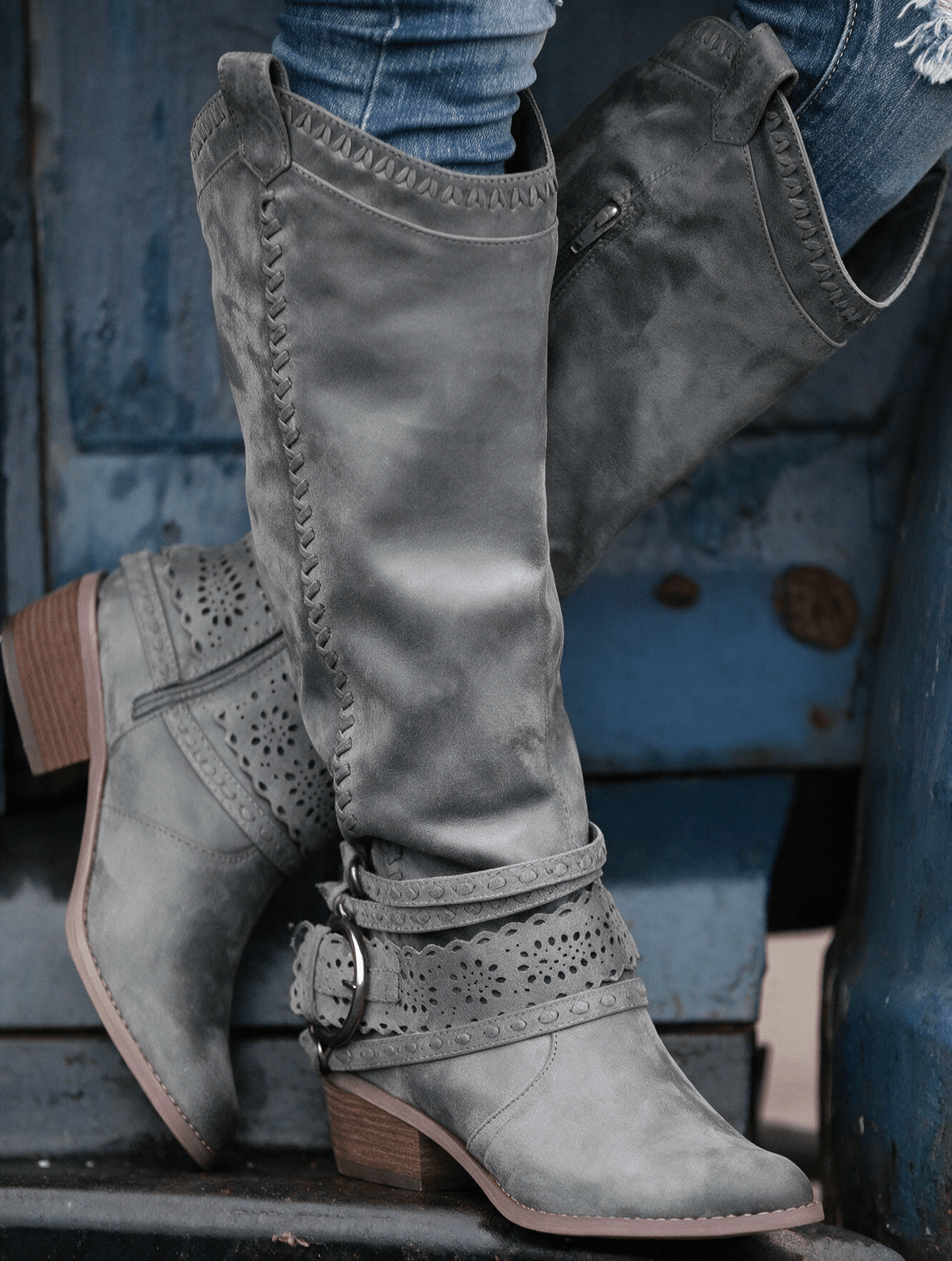 Sophie | Western Boots with Strap Detailing