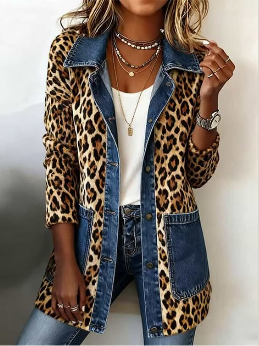 Margot - Leopard Print Longline Jacket