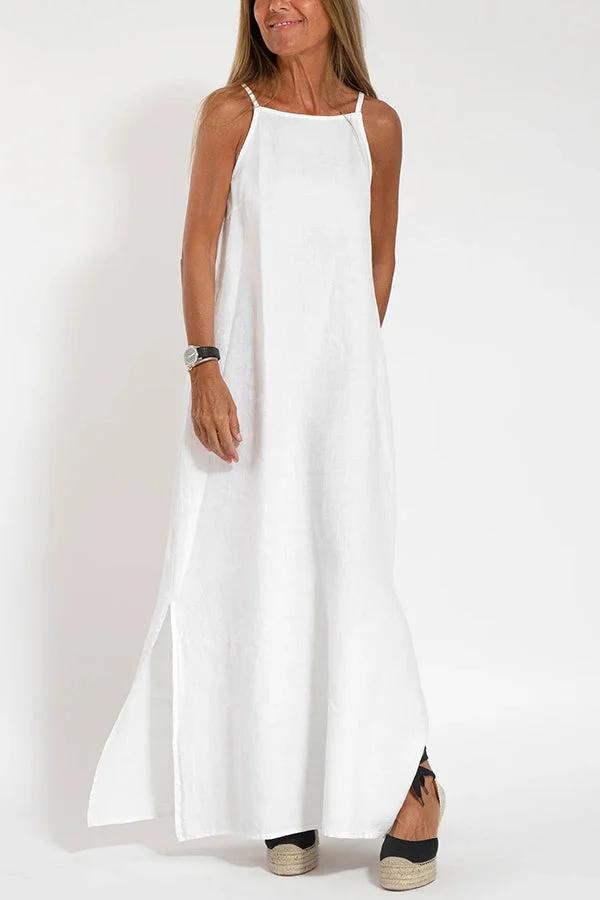 Olive - Relaxed Strappy Maxi Dress