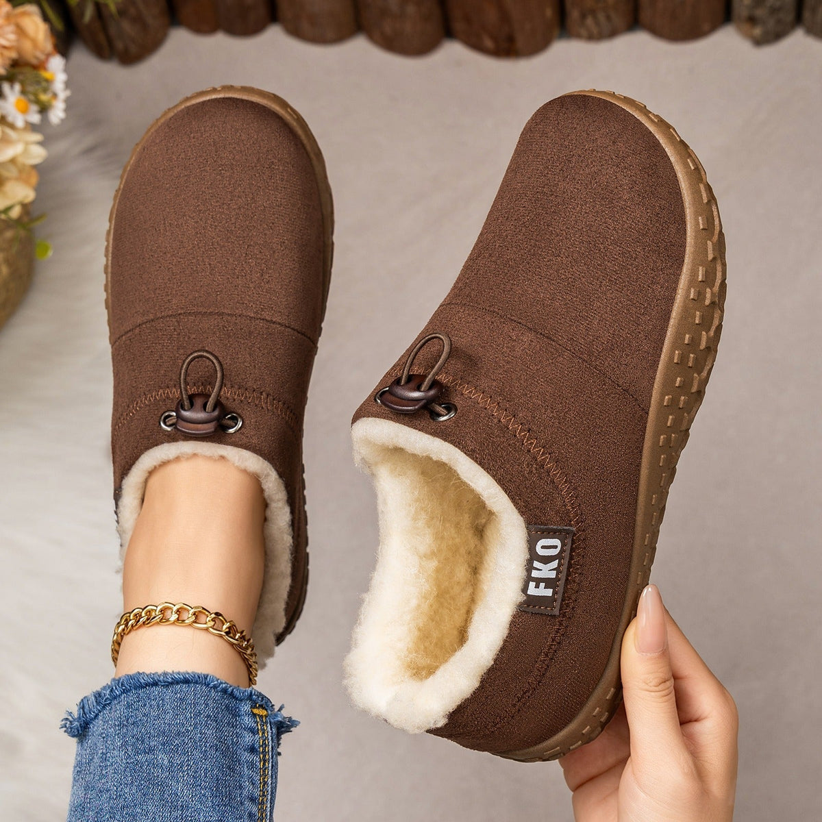 Rosalie | Fur-Lined Orthopaedic Slippers