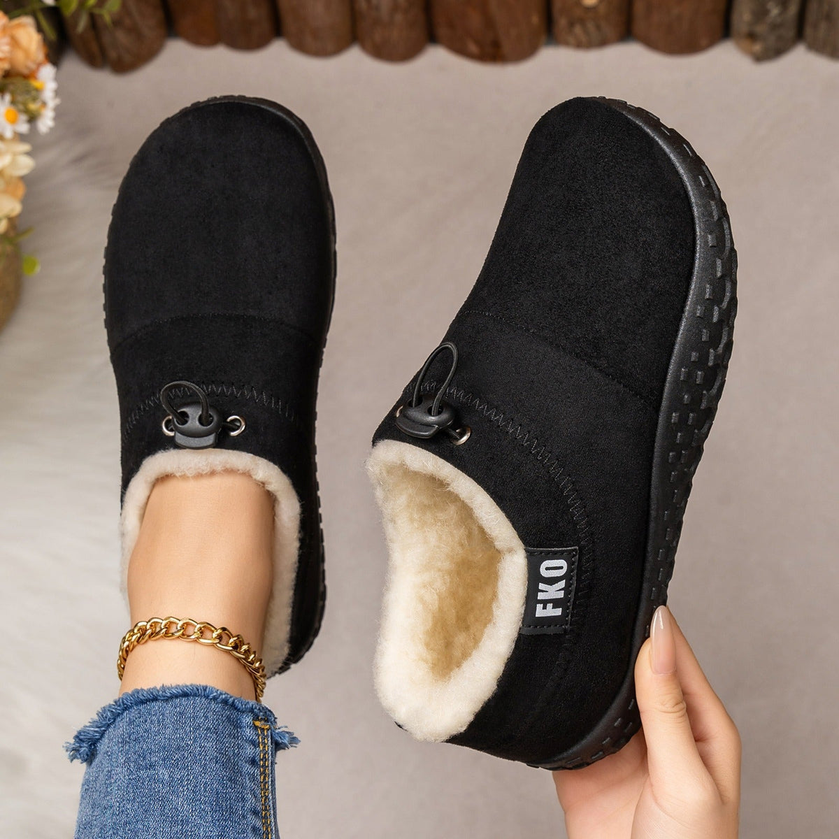 Rosalie | Fur-Lined Orthopaedic Slippers