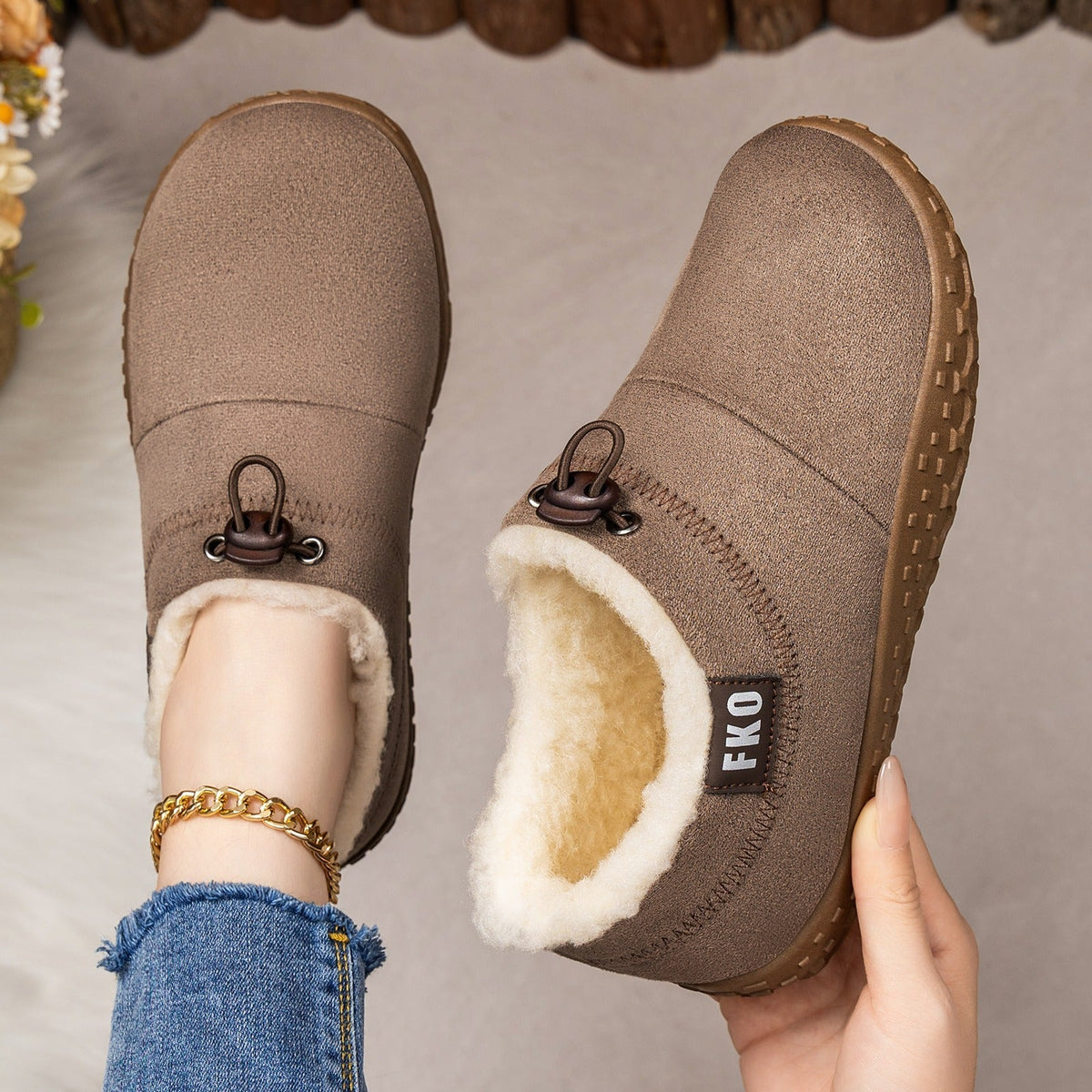 Rosalie | Fur-Lined Orthopaedic Slippers