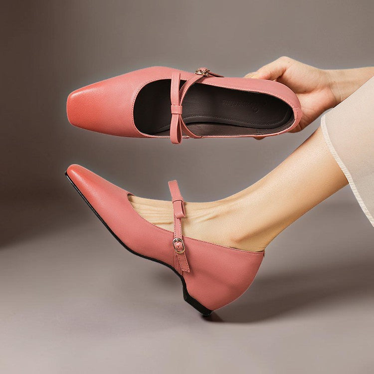 Cecilia - Bow Strap Mary Jane Shoes