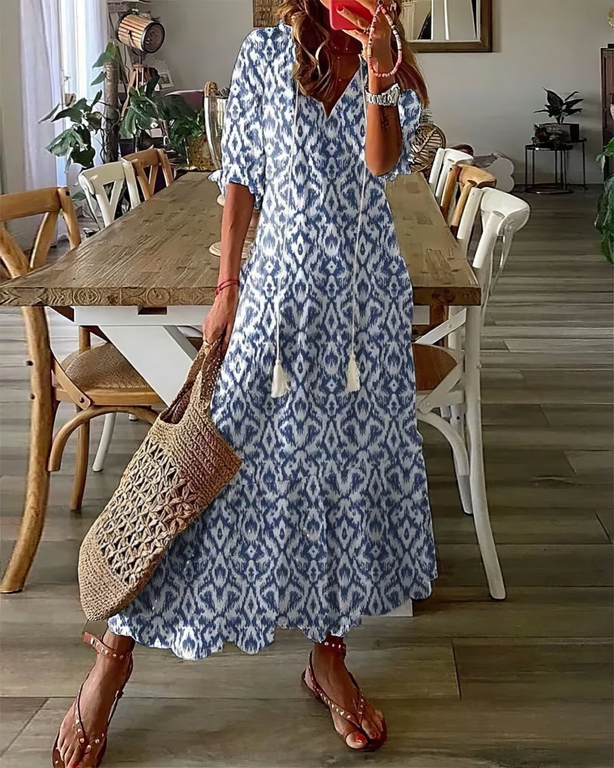 Florence - Printed Bohemian Maxi Dress