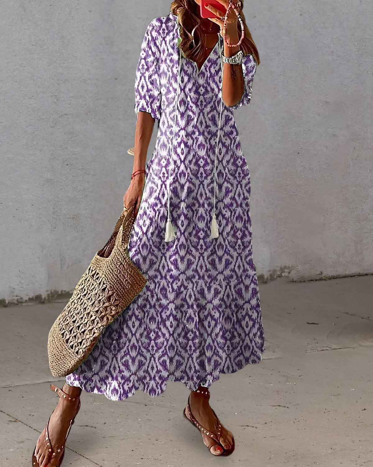 Florence - Printed Bohemian Maxi Dress