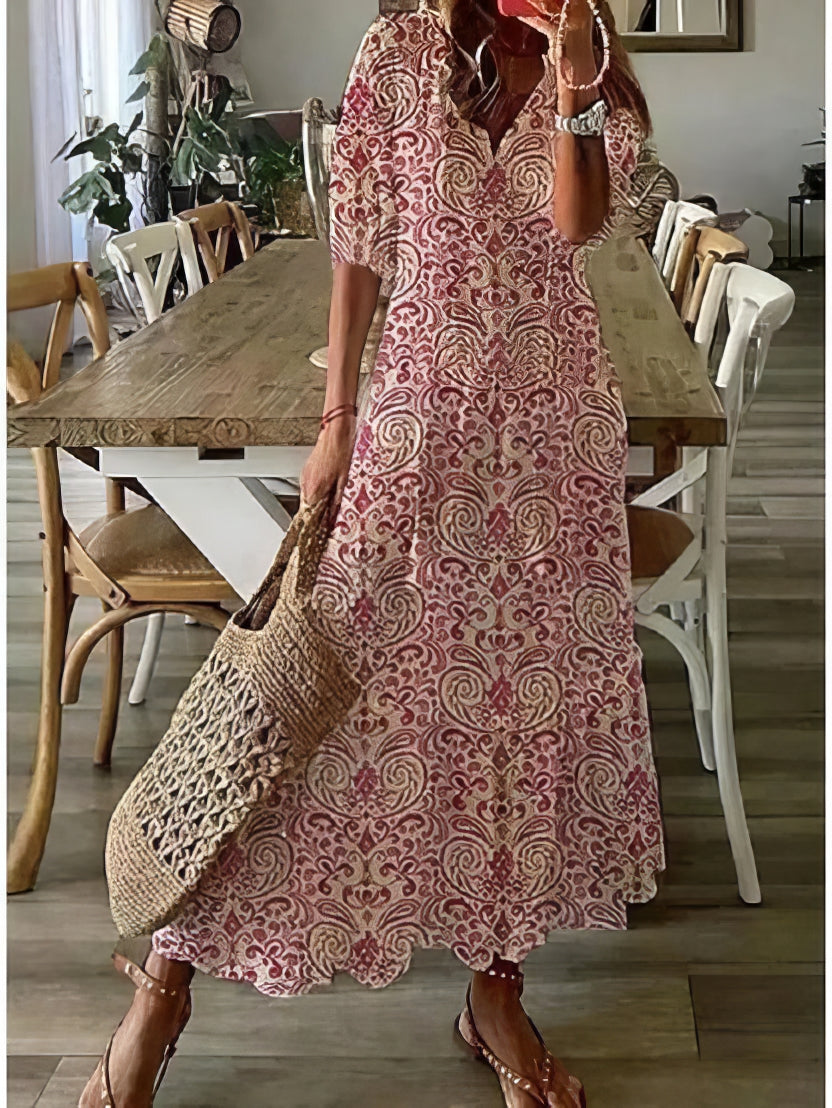 Florence - Printed Bohemian Maxi Dress
