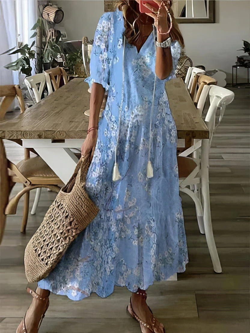 Florence - Printed Bohemian Maxi Dress