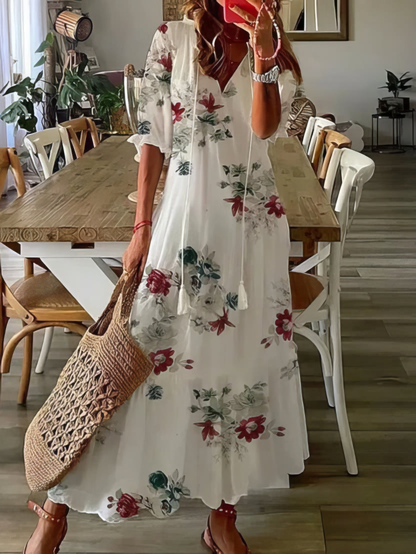 Florence - Printed Bohemian Maxi Dress