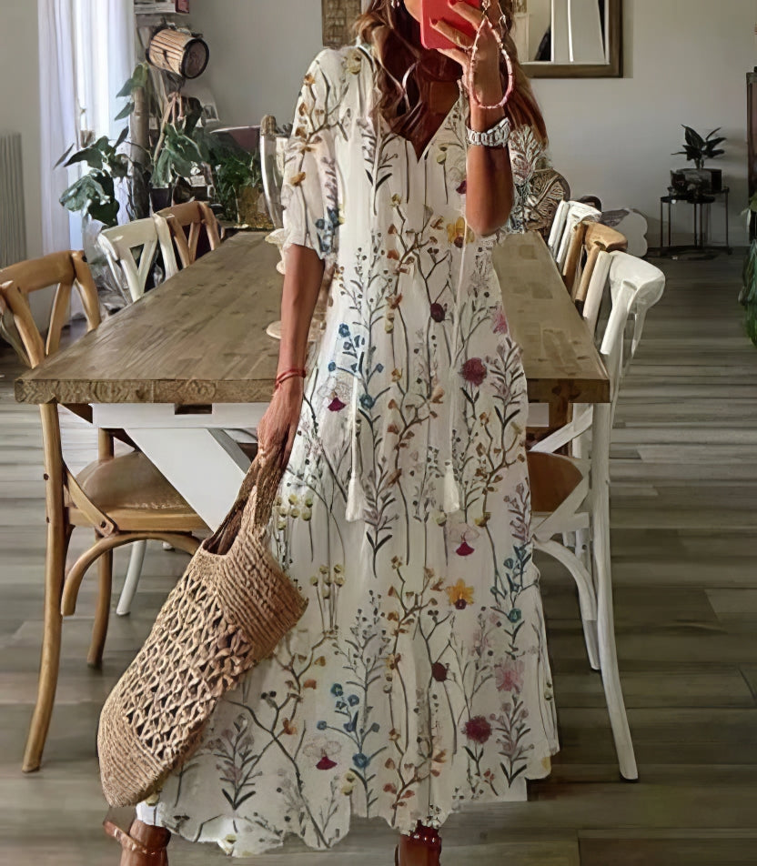 Florence - Printed Bohemian Maxi Dress
