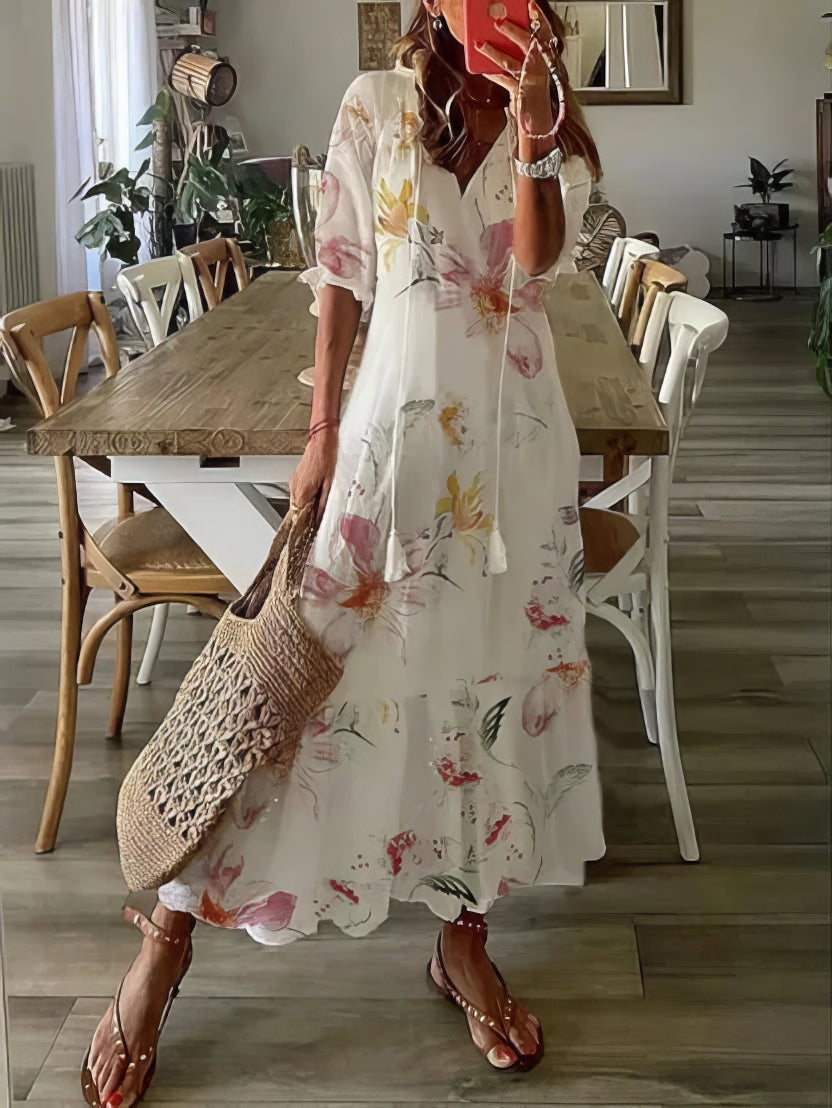 Florence - Printed Bohemian Maxi Dress