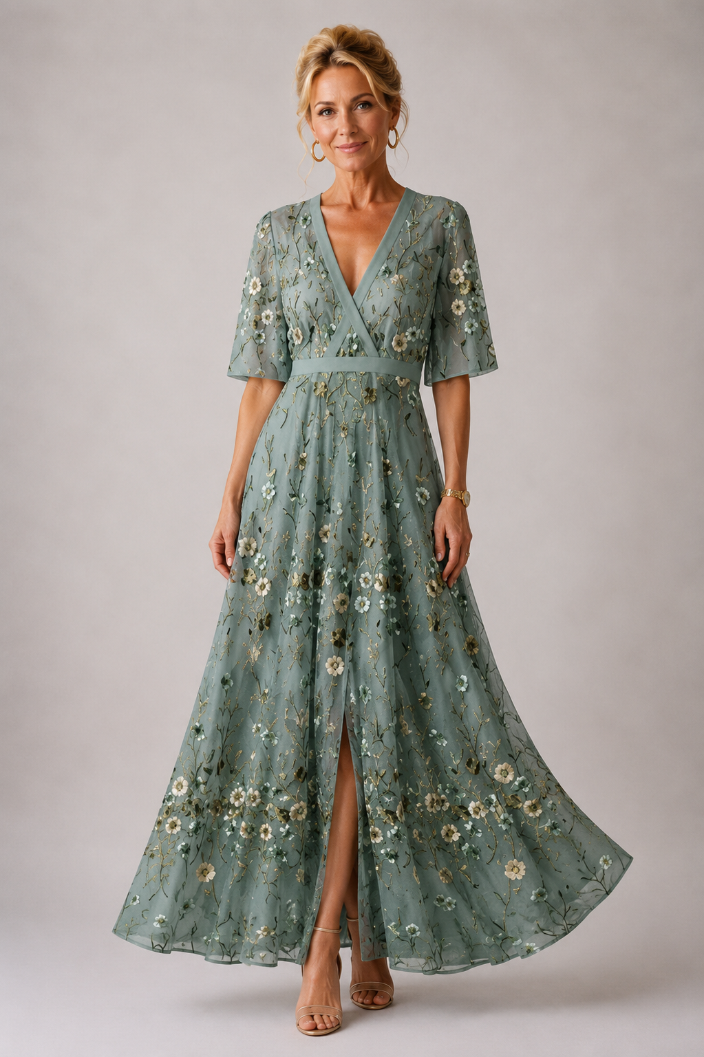 Flora - Floral Print Wrap Maxi Dress