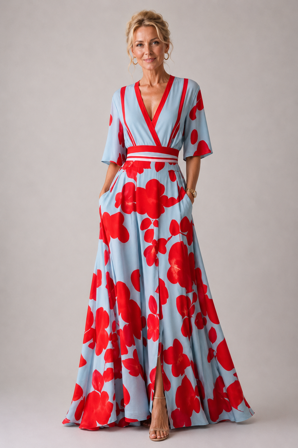 Flora - Floral Print Wrap Maxi Dress